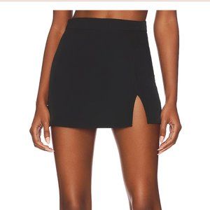 Steve Madden - black Cameron slit mini skirt